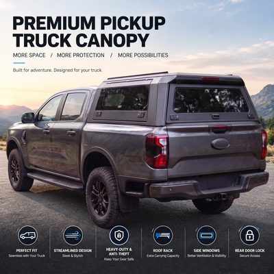 Summitshell Pickup Canopy – Large Sliding Window Model