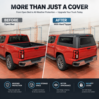 pickup truck canopy with large front windscreen